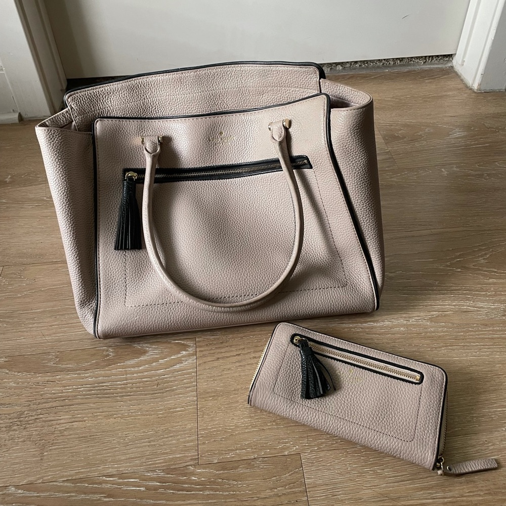 Kate Spade Large Tote Purse w/ Matching Wallet